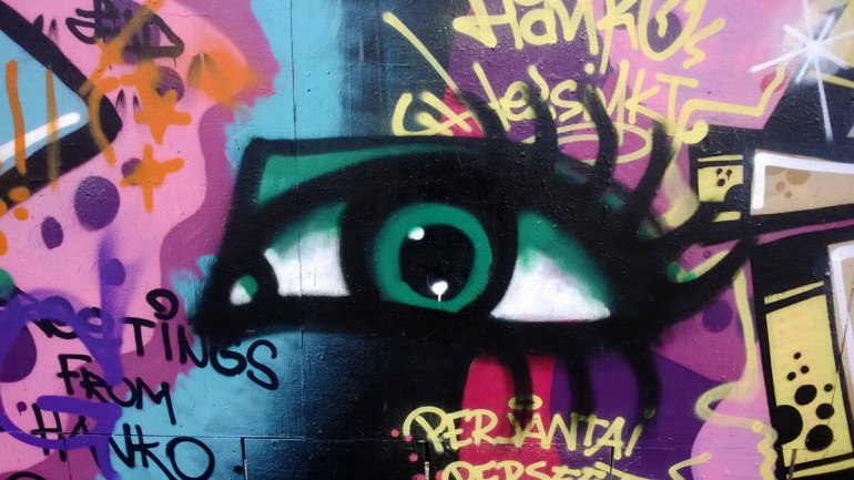Graffiti of an eye